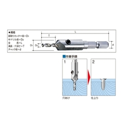 Mũi khoan 2 tầng âm mặt vít Onishi No.23