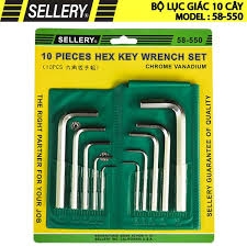 Bộ lục giác thẳng 10 cây Sellery 58-550