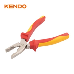 Kìm cách điện 1000V VDE bằng thép Cr-V kích thước 200mm Kendo 11003
