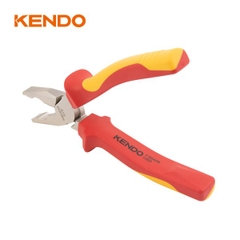 Kìm cách điện 1000V VDE bằng thép Cr-V kích thước 160mm Kendo 11001