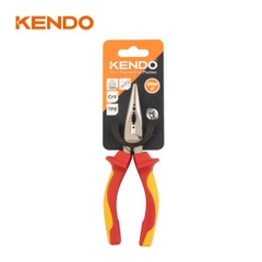Kìm nhọn cách điện 1000V VDE bằng thép Cr-V kích thước 160mm Kendo 11031