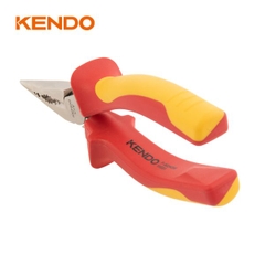 Kìm nhọn cách điện 1000V VDE bằng thép Cr-V kích thước 200mm Kendo 11032