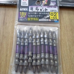 [ Bán lẻ ] Vỉ 10 mũi bắn vít 2 đầu có từ tính dài 85mm Anex ARTS-14M+2