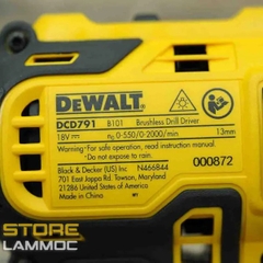 Thân Máy khoan vặn vít pin Dewalt DCD791N 18V