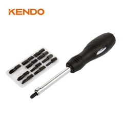 Bộ tua vít đóng xoay 13 chi tiết chất liệu thép S2 Kendo 20021