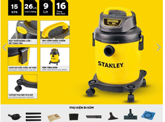 Máy hút bụi Khô/Ướt -  Hiệu Stanley SL19128PA - 9Lít