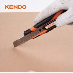 Dao rọc giấy 18mm lưỡi tự rút siêu an toàn Kendo 30611