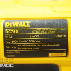 Máy khoan vặn vít pin Dewalt DC750KA 9.6V