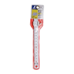 Thước lá inox mã nhũ bạc 15cm  (có khóa) Shinwa 76751