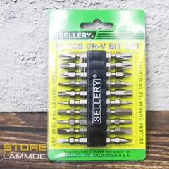 Bộ đầu bắn vít 2 đầu 10 chi tiết 65mm Sellery 11-217