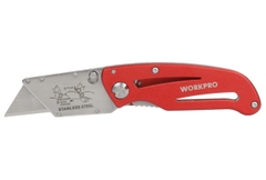 Dao rọc cáp xếp gọn cán nhựa màu đỏ Workpro WP211003