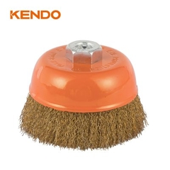 Chổi cước đánh rỉ sét 100mm sợi đồng thau M14x2mm Kendo 76000429