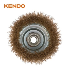 Chổi cước đánh rỉ sét 75mm sợi đồng thau M14x2mm Kendo 76002629