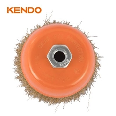 Chổi cước đánh rỉ sét 100mm sợi đồng thau M14x2mm Kendo 76000429