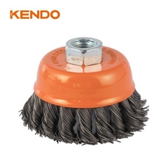 Chổi cước đánh rỉ sét 75mm sợi thép xoắn M14x2mm Kendo 76002729