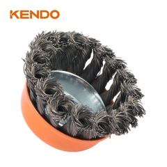 Chổi cước đánh rỉ sét 75mm sợi thép xoắn M14x2mm Kendo 76002729