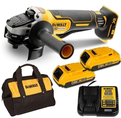 Máy mài pin Dewalt DCG406D2 đĩa 100mm công tắc bóp 20V