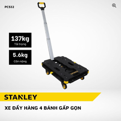 Xe đẩy hàng 4 bánh gấp gọn Stanley PC532 – tải trọng 137Kg