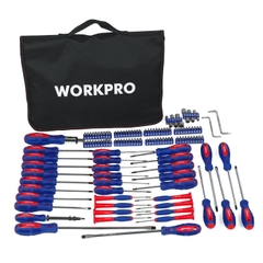 Bộ tua vít 130 chi tiết kèm túi đựng  Workpro W000808