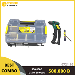 0721.10 - Combo thợ nhôm kính kìm rive Sata và hộp STANLEY