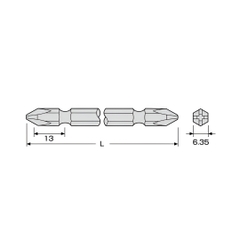 Bộ 10 mũi bắn vít 2 đầu +2x300mm Anex AP-14M +2x300