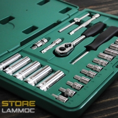 Bộ đầu tuýp 25 chi tiết 1/4inch Sata 09001
