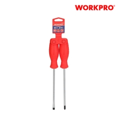Bộ Tua vít 2 cái gồm (1 cái đầu cộng, 1 cái đầu dẹt) , thép hợp kim CR-V Workpro WP200500