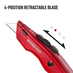 Dao rọc cáp cán nhôm màu đỏ Workpro WP213017