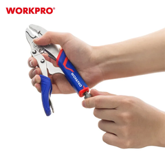 Kìm bấm chết mỏ cong cán cao su 7 inch 10 inch Workpro WP231074 WP231073