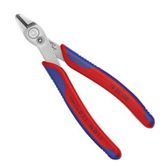 Kìm cắt linh kiện lưỡi 54 HRC, 140mm cán xanh đỏ Knipex 7803140
