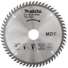 Đĩa cưa gỗ MDF, 185mm 60 răng cốt 30mm Makita D-17902