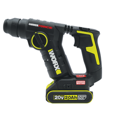 Máy khoan bê tông pin 20V, 1.7J Worx WU380S.15.6B (1 pin 5Ah + 1 sạc 6Ah)