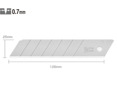 Hộp lưỡi dao trắng 25mm OLFA HB-20 (126 x 25 x 0.7 (mm))