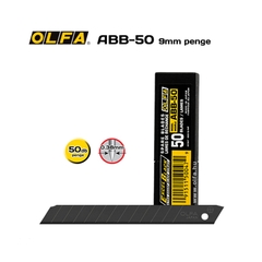 Hộp lưỡi dao đen 9mm OLFA ABB-50 (80 x 9 x 0,38 mm) Hộp 50 lưỡi