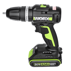 Máy khoan pin 20V 50Nm có búa Worx WE213.12.2B (1 pin 2Ah + 1 sạc 2Ah)