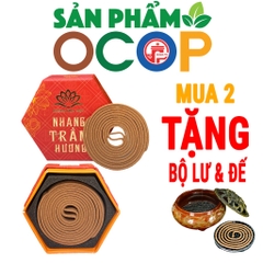 Nhang Khoanh Trầm Hương Sạch Xưởng Mộc Việt - Hộp 48 Khoanh