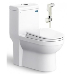 Bàn Cầu Viglacera V45M Nắp V687 Xả Xoáy + Vòi Xịt VG826