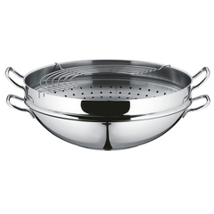 Chảo kèm xửng hấp WMF Wok Macao 36cm [Hàng Đức]