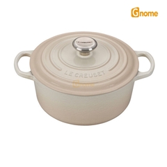 Nồi gang Le Creuset Meringue màu cát 24cm [Hàng Đức]