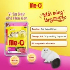 Thức ăn ướt Me-O túi dành cho mèo con vị cá ngừ 80G