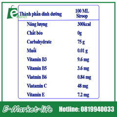 75% NƯỚC ÉP CÔ ĐẶC VITAMIN LÝ CHUA ĐEN