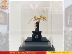 Quà tặng doanh nhân - Cây kim ngân túi tiền vàng 24k