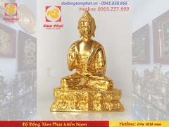 Tượng Phật Thích Ca phong cách Thái Lan bằng đồng thếp vàng