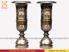 Bộ ngũ sự đỉnh đồng khảm ngũ sắc cao 50cm