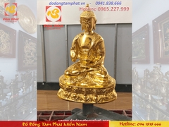 Tượng Phật Thích Ca phong cách Thái Lan bằng đồng thếp vàng
