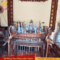 Đôi hạc chầu bằng đồng đỏ nguyên chất bàn giao cho anh Hiếu tại Cần Thơ