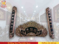Bộ cuốn thư câu đối Đức Lưu Quang kích thước 1m55x0,76m