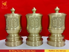 Bộ Ngũ Sự Thờ Gia Tiên Bằng Đồng Vàng Cao Cấp