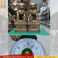 Tượng Kỳ Lân Bằng Đồng Vàng Phong Thủy