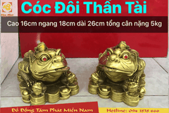 Cóc thần tài ngậm tiền bằng đồng vàng nguyên chất